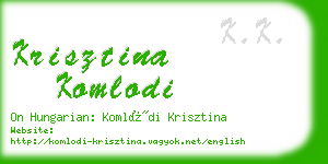 krisztina komlodi business card